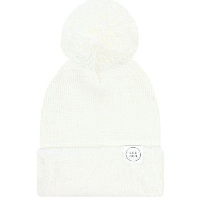 Beanie with Pom - Ivory