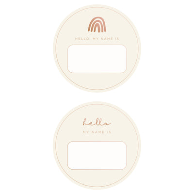Blank Name Tags - Rose Gold Foil (2 pack)