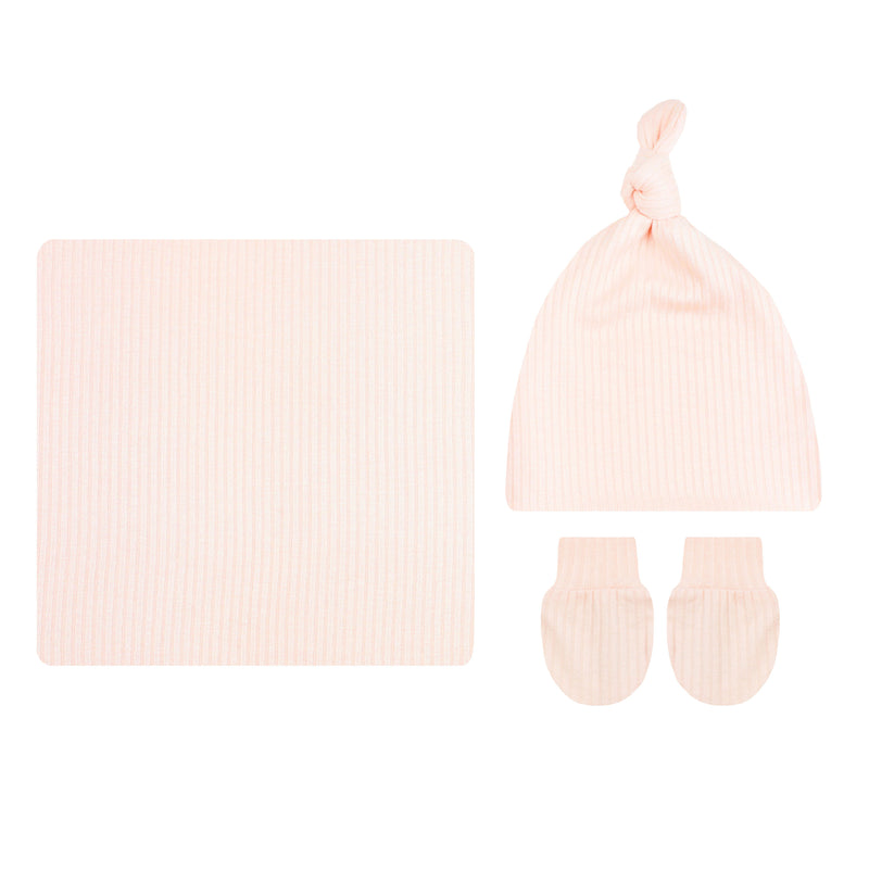 Rosie Ribbed Newborn Hat Bundle (Gown)