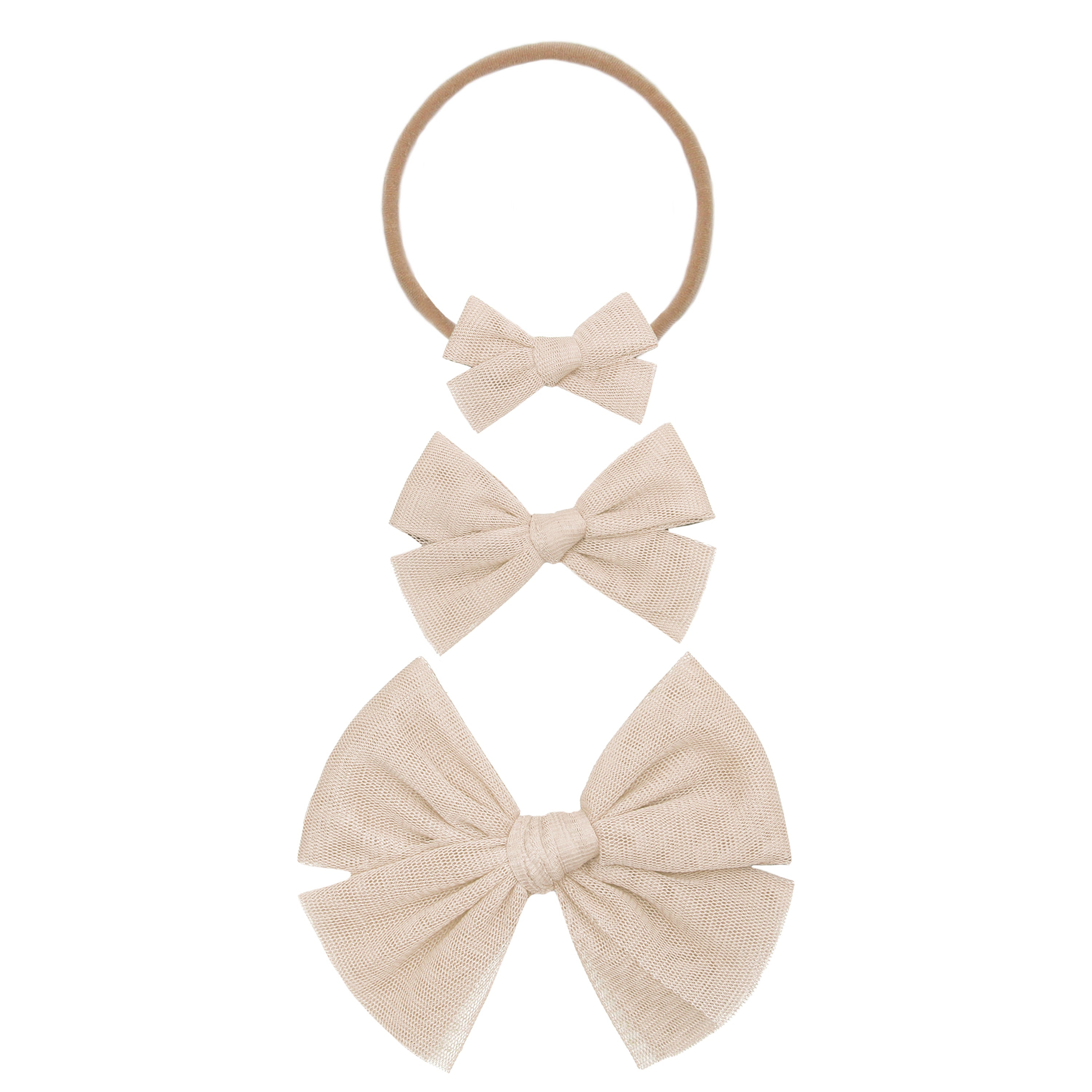Tulle Bow 3 Pack: Iris Headbands