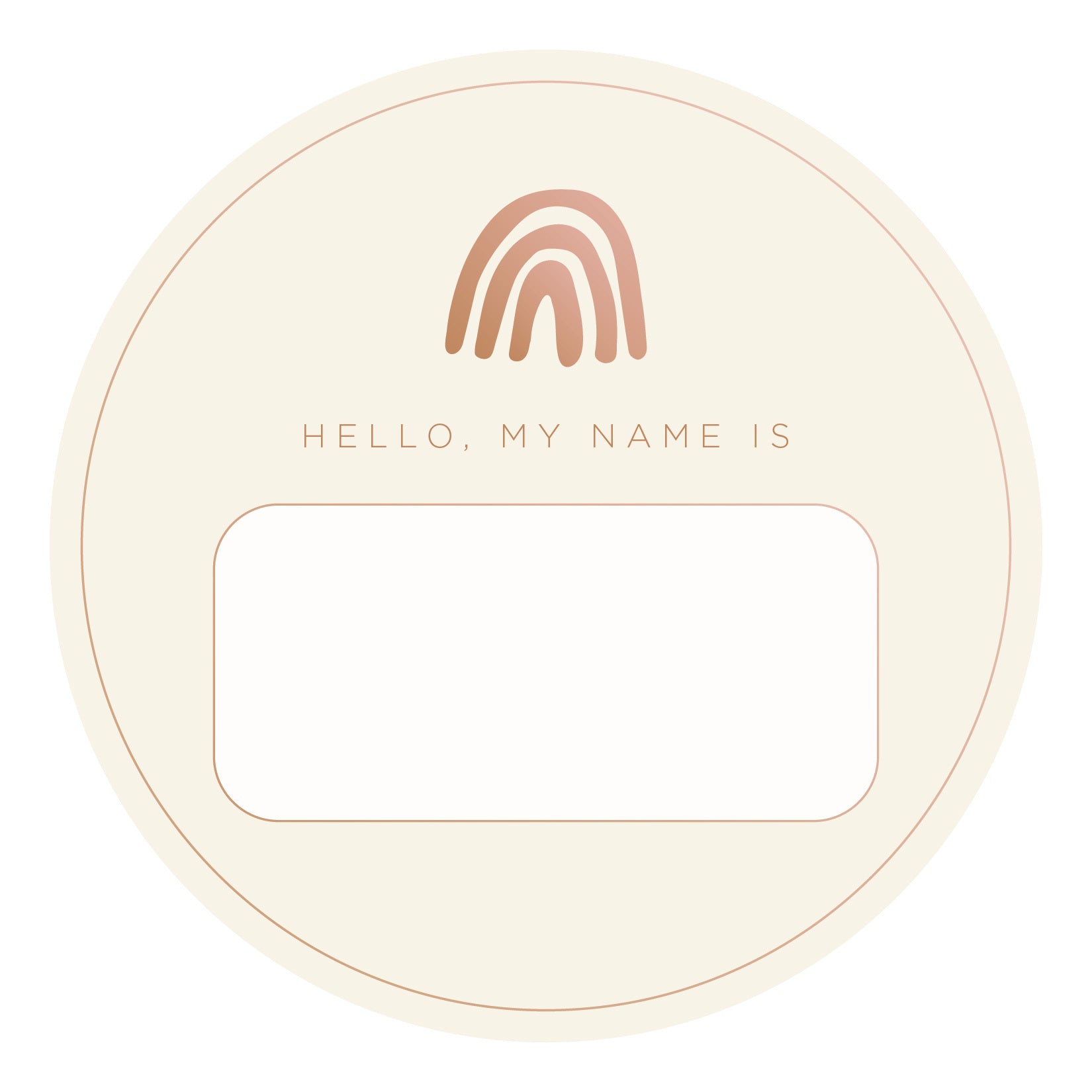 Blank Name Tags - Rose Gold Foil (2 pack)