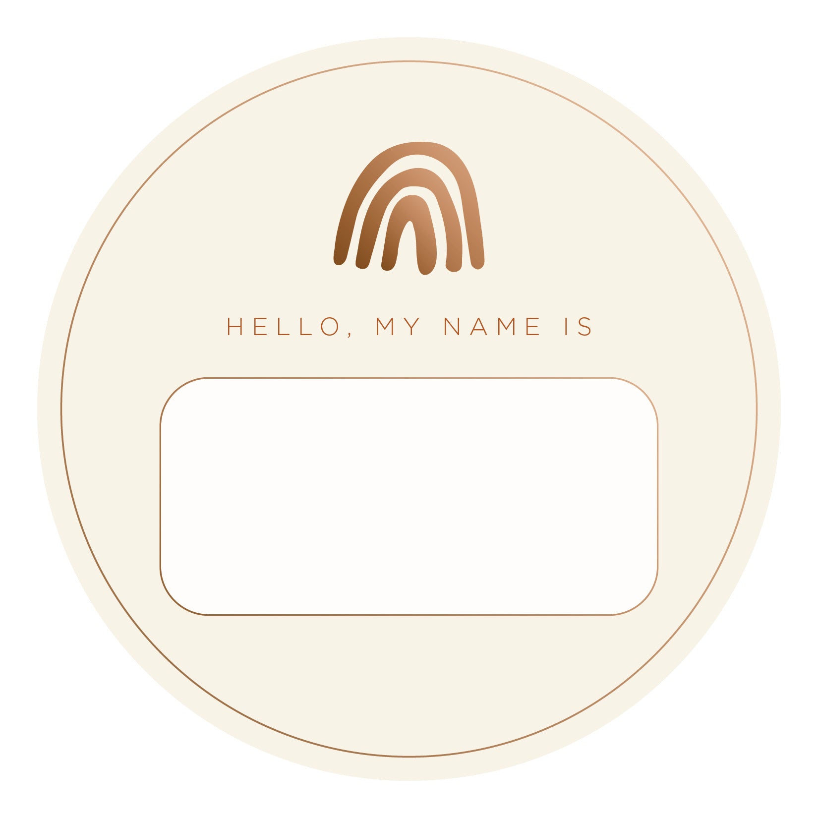 Blank Name Tags - Copper Foil (2 pack)