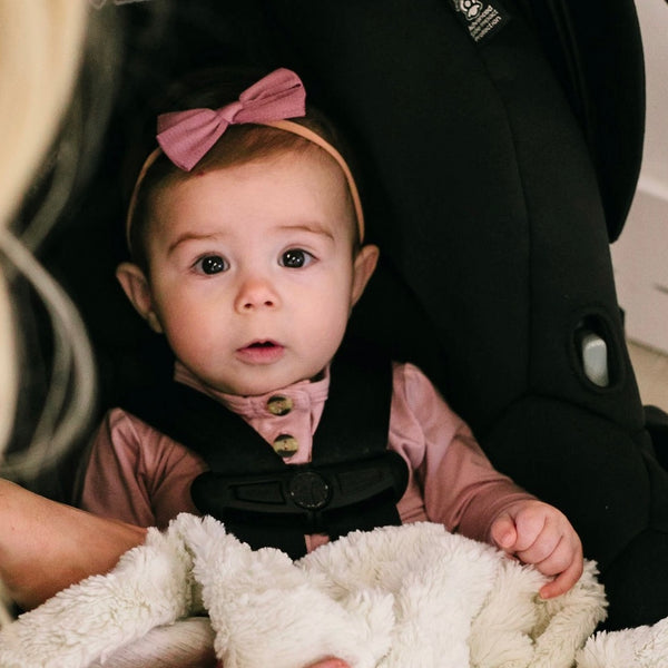 Knotted Gown in a Carseat