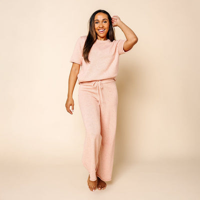 Heirloom Knit Women's Short Sleeve Tee + Wide Leg Pants