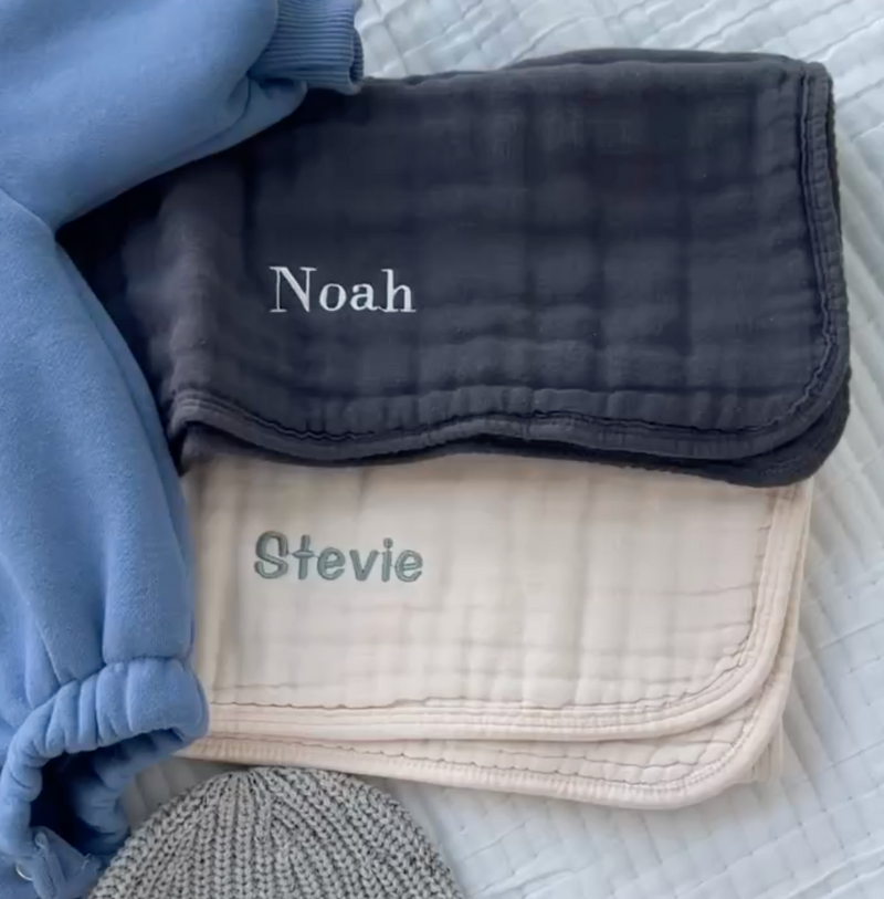 Cloud Muslin™ Burp Cloth - Embroidery