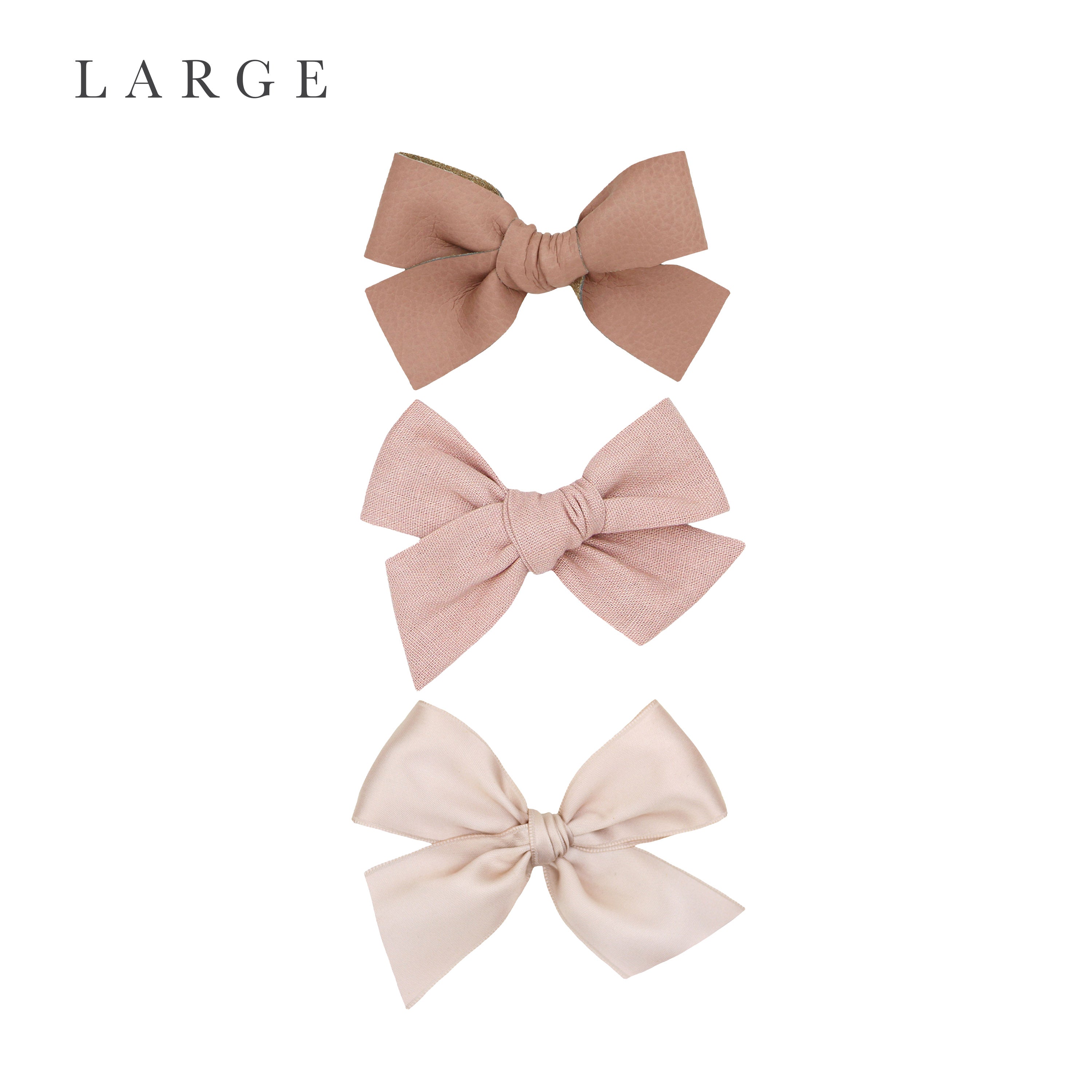 Bow 3 Pack: Rose Clips
