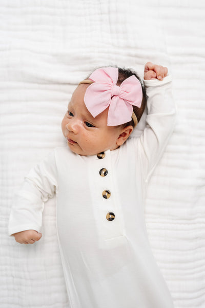 Heirloom Bow - Bubblegum Corduroy Headband