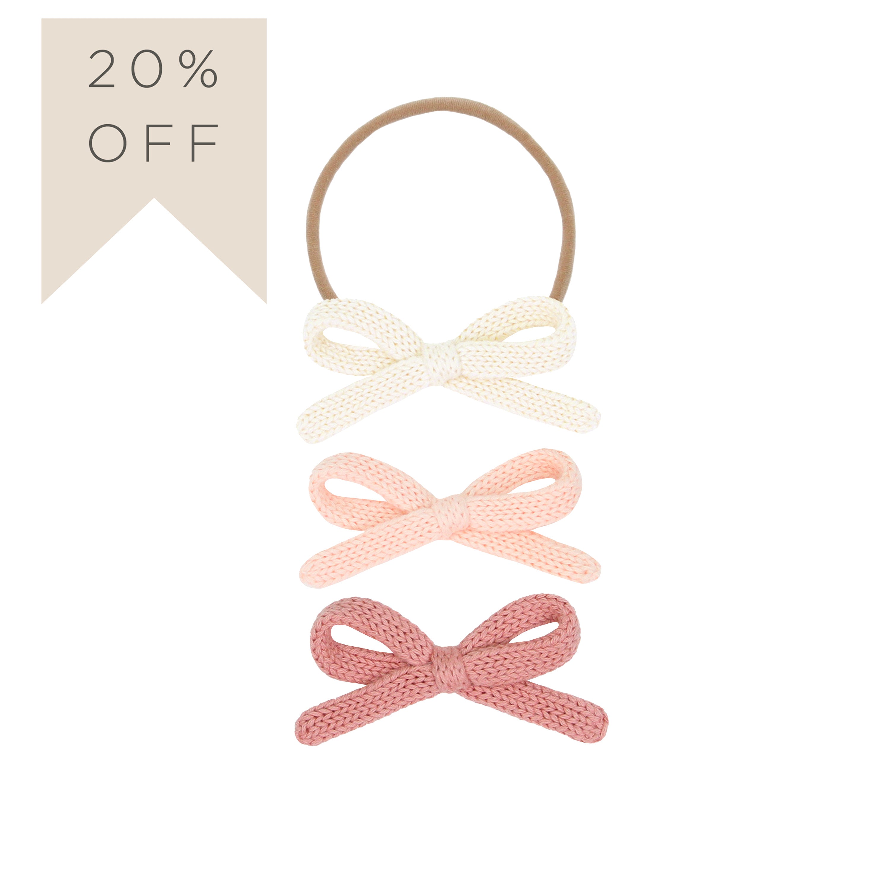 Sweater Bow 3 Pack - Ballet Knit