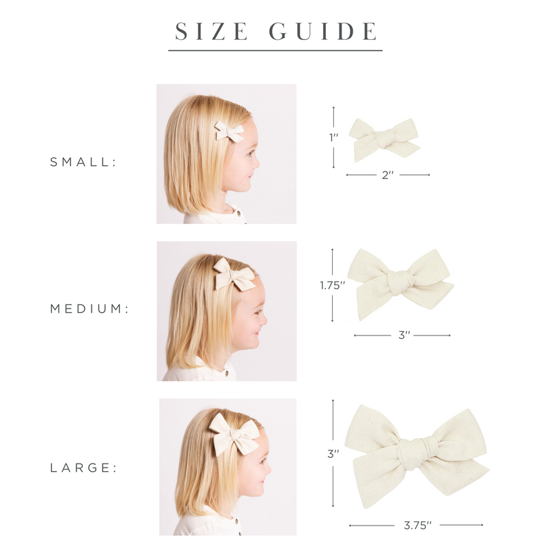 Linen Bow - Mango Clip