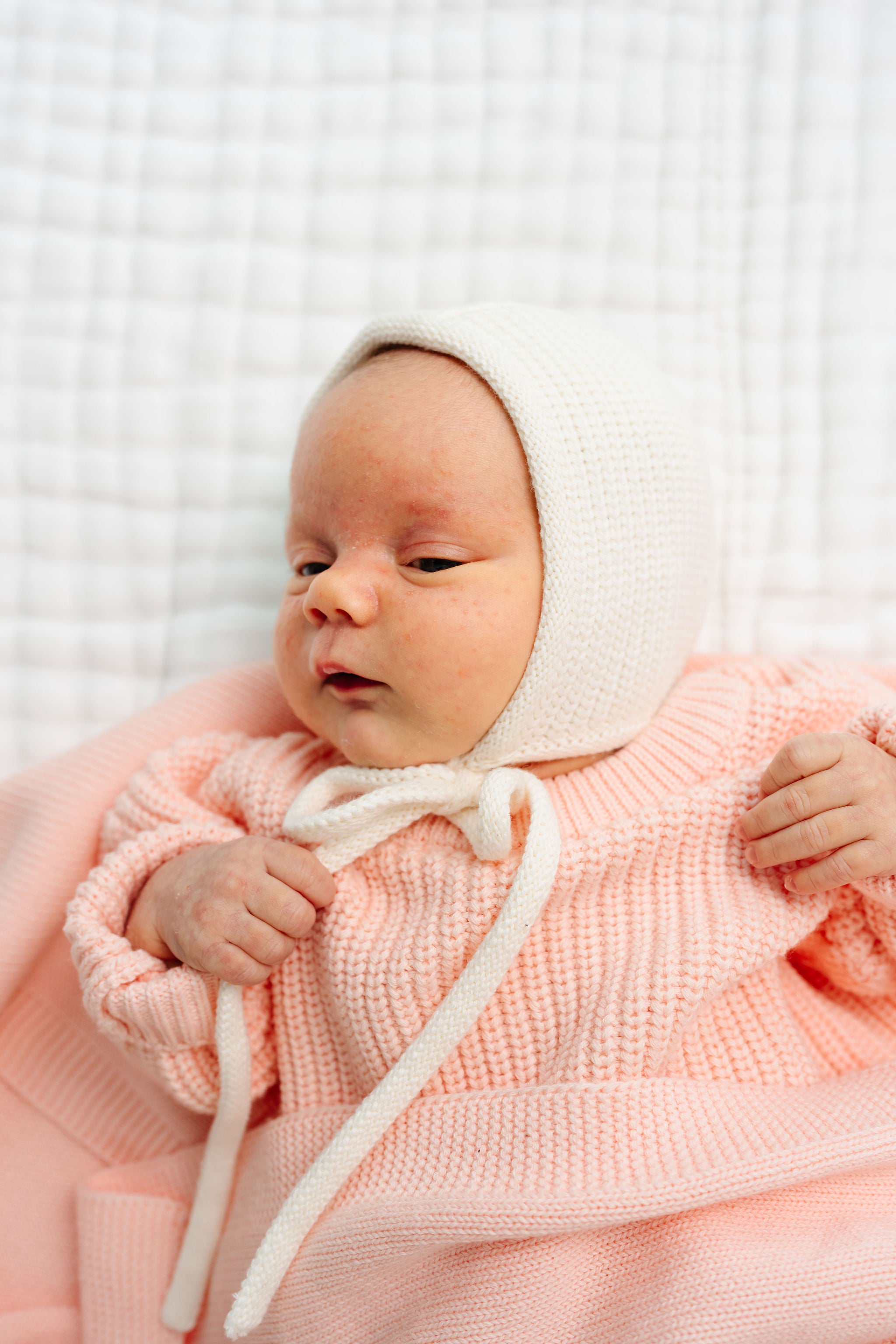 Knit Bonnet Bundle - Ivory