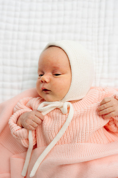 Knit Bonnet Bundle - Ivory