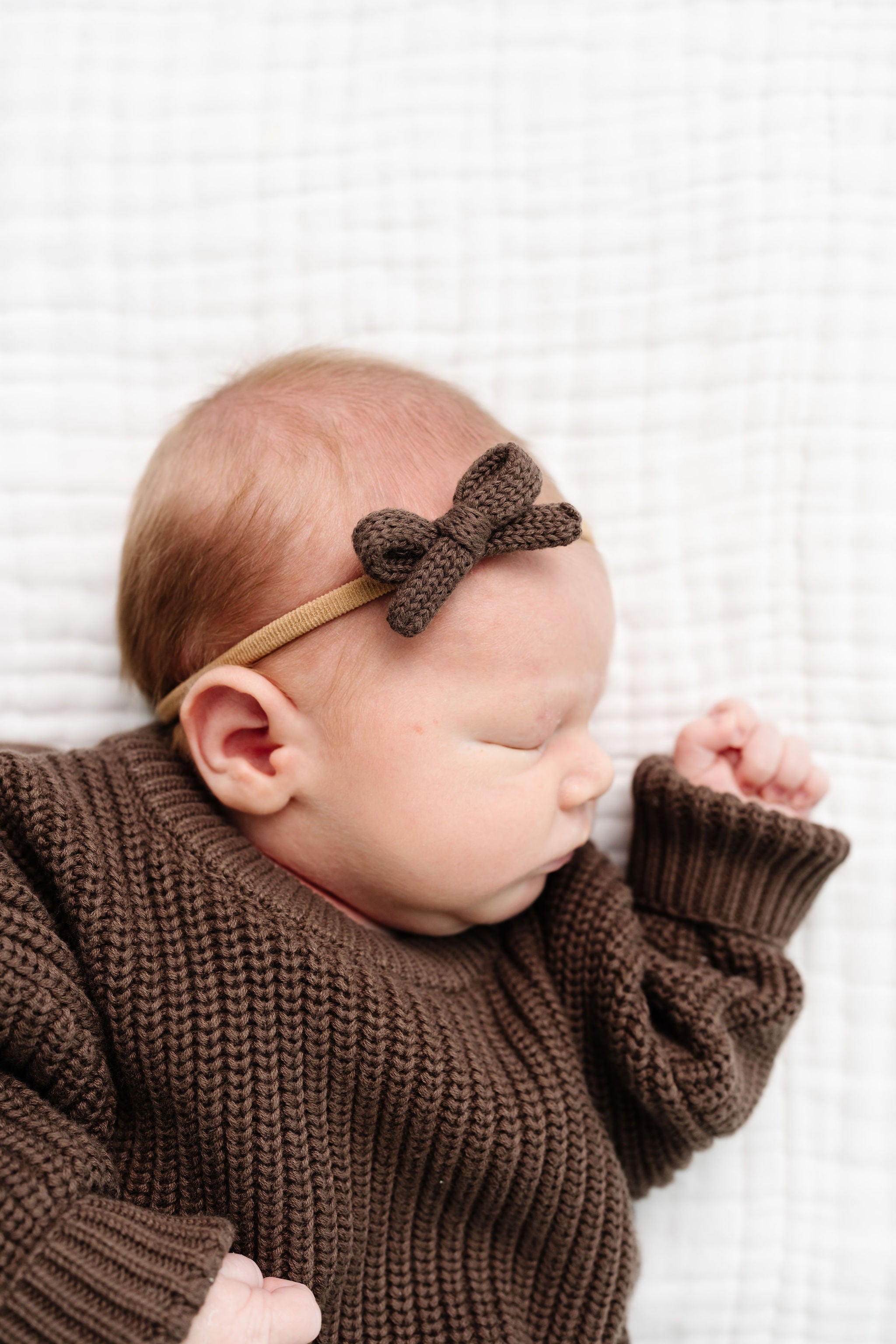 Sweater Bow - Cocoa Knit Headband