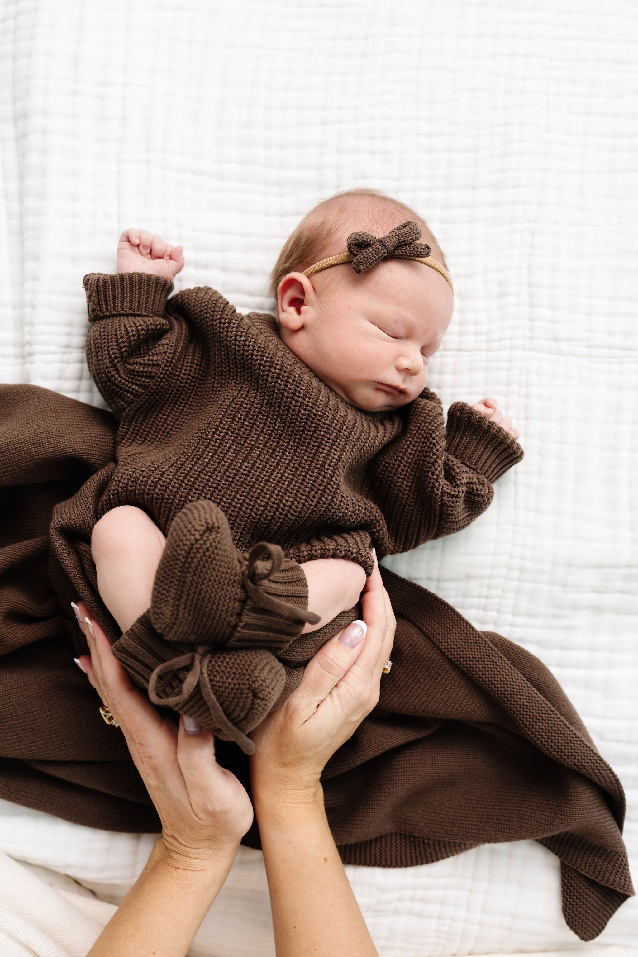 Sweater Bow - Cocoa Knit Headband