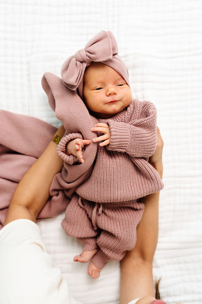 Knit Chunky Sweater - Mauve