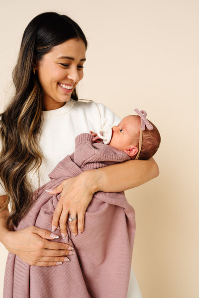 Knit Blanket - Mauve
