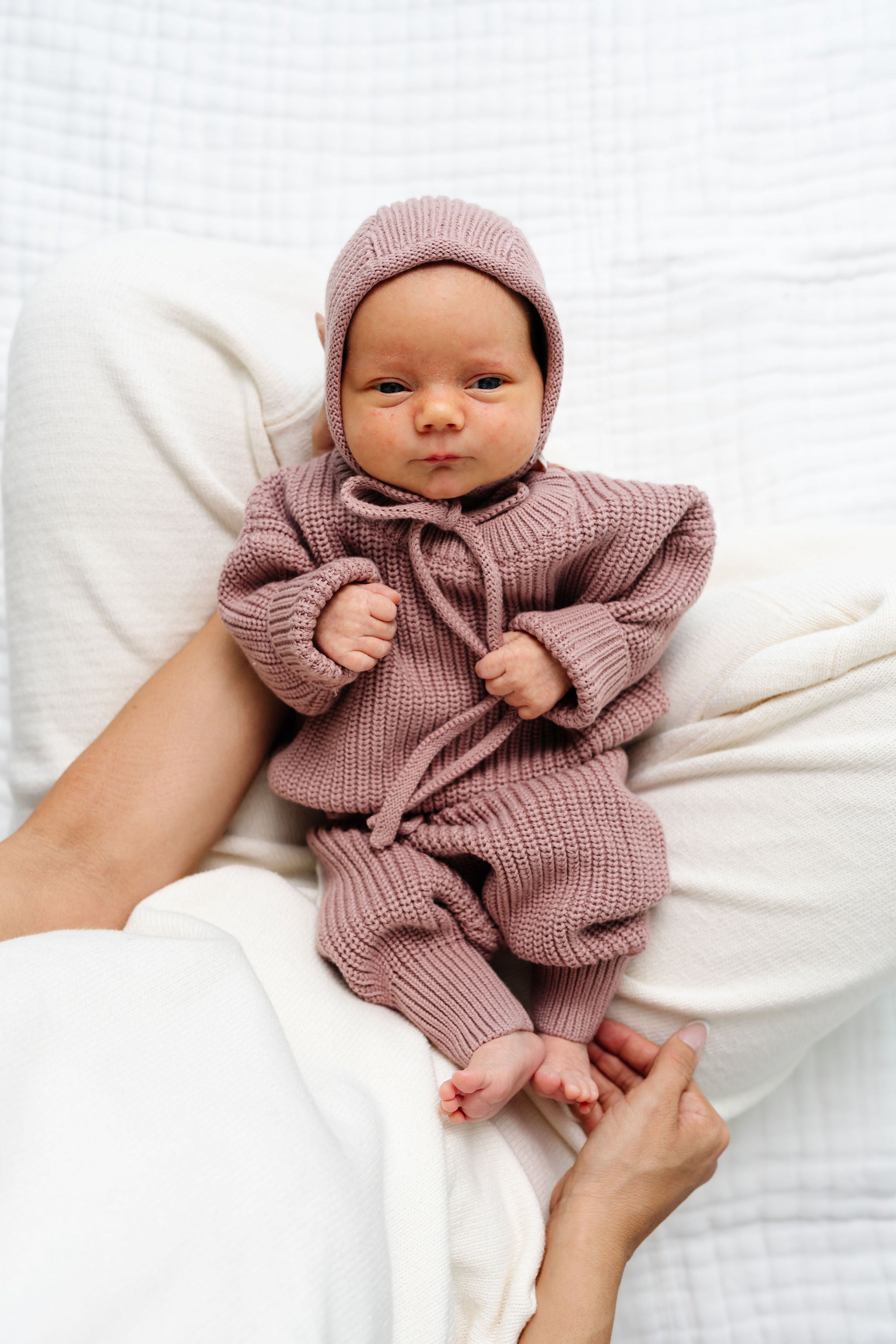 Knit Bonnet Bundle - Mauve