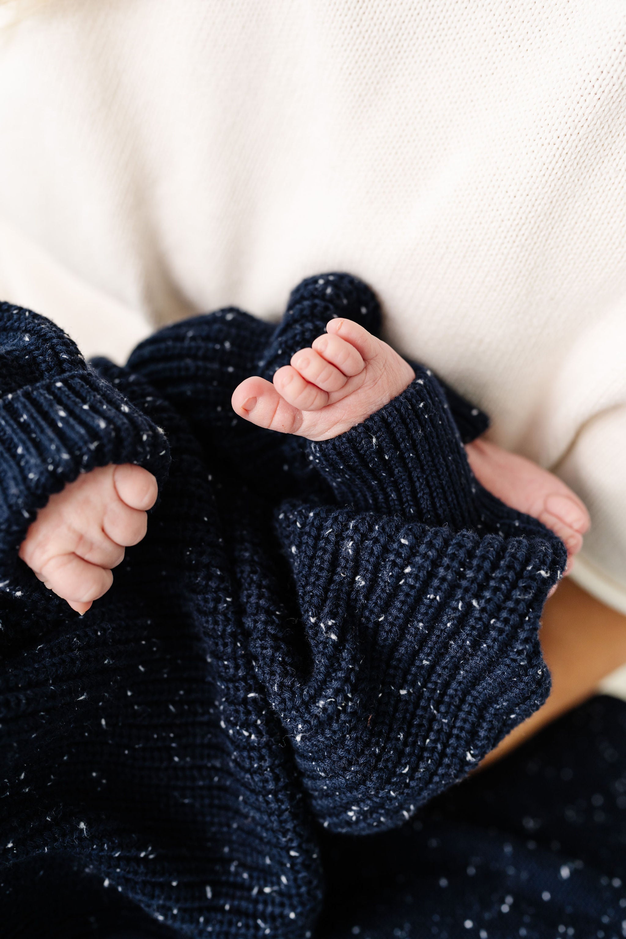 Knit Beanie Bundle - Navy Speckle