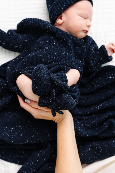 Knit Beanie Bundle - Navy Speckle