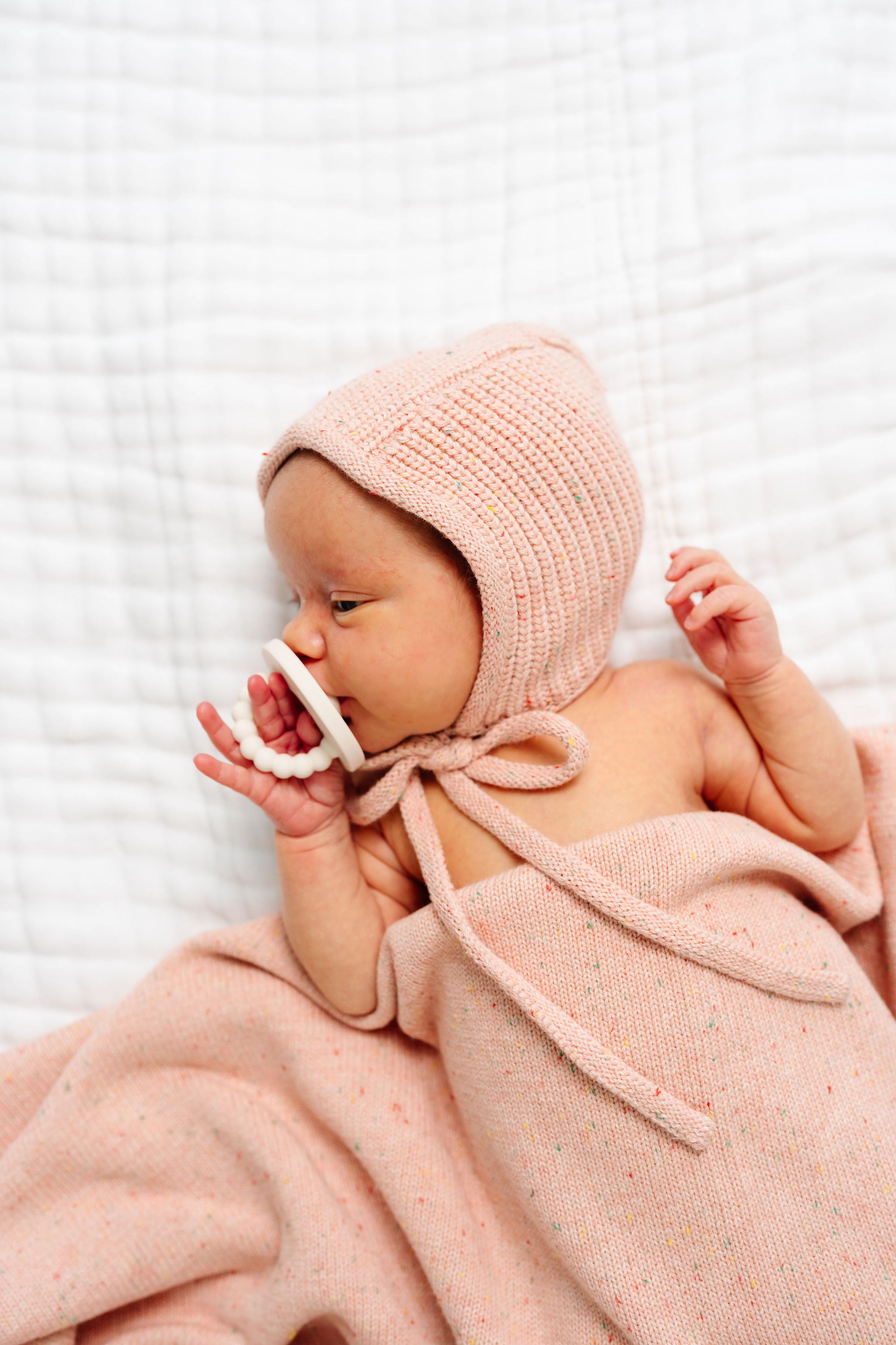 Knit Bonnet - Petal Speckle