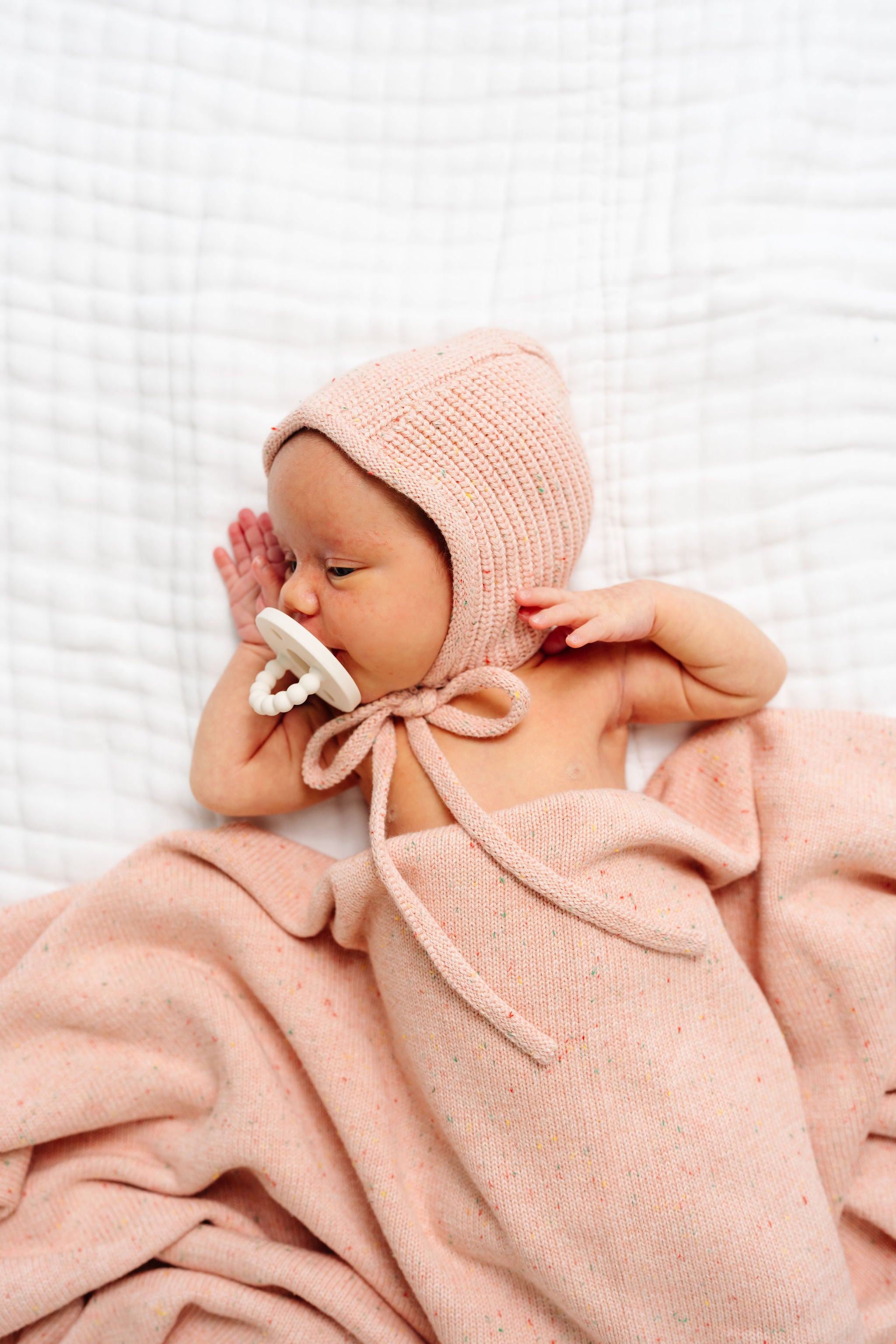 Knit Bonnet - Petal Speckle