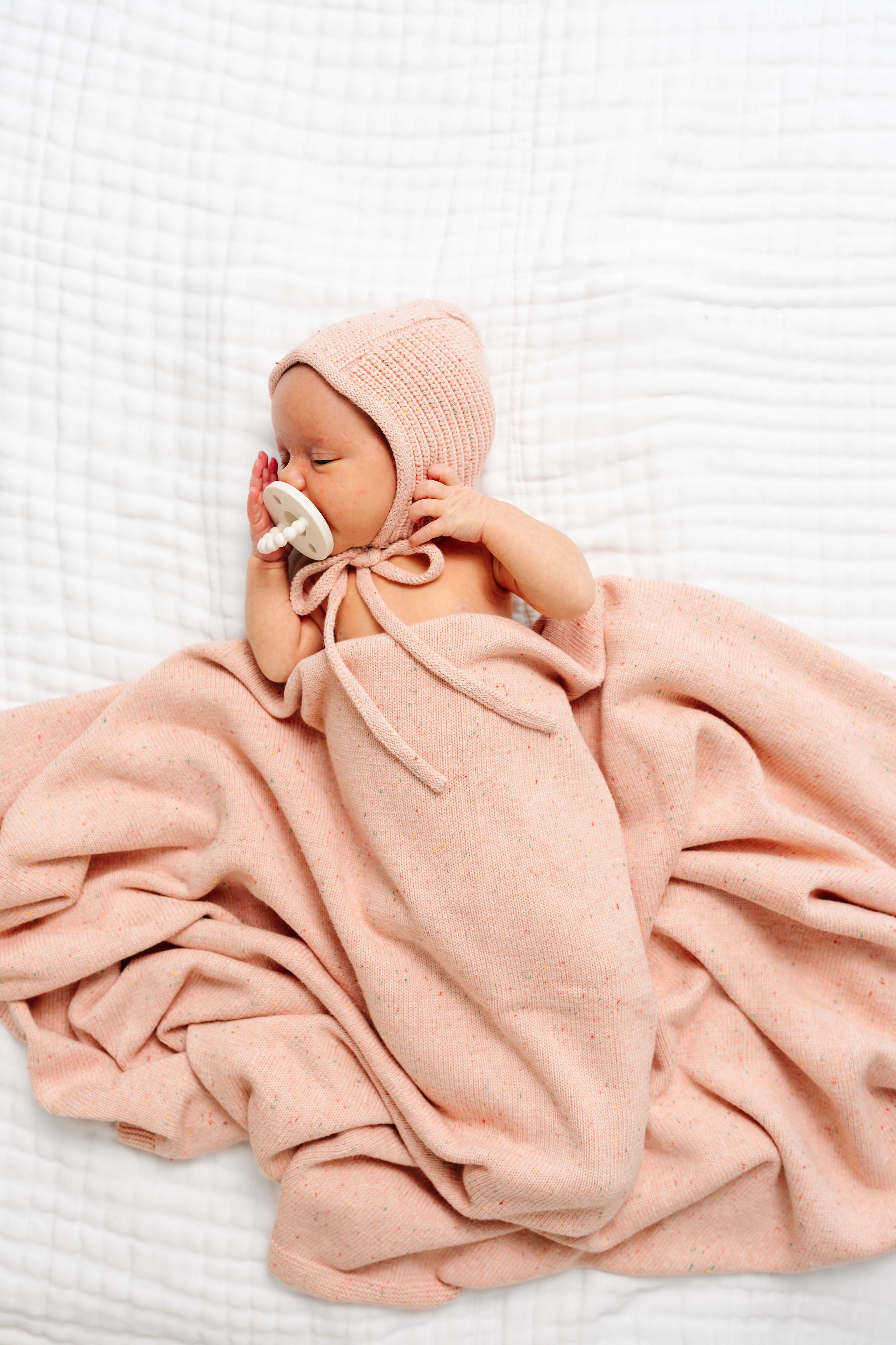 Knit Bonnet - Petal Speckle