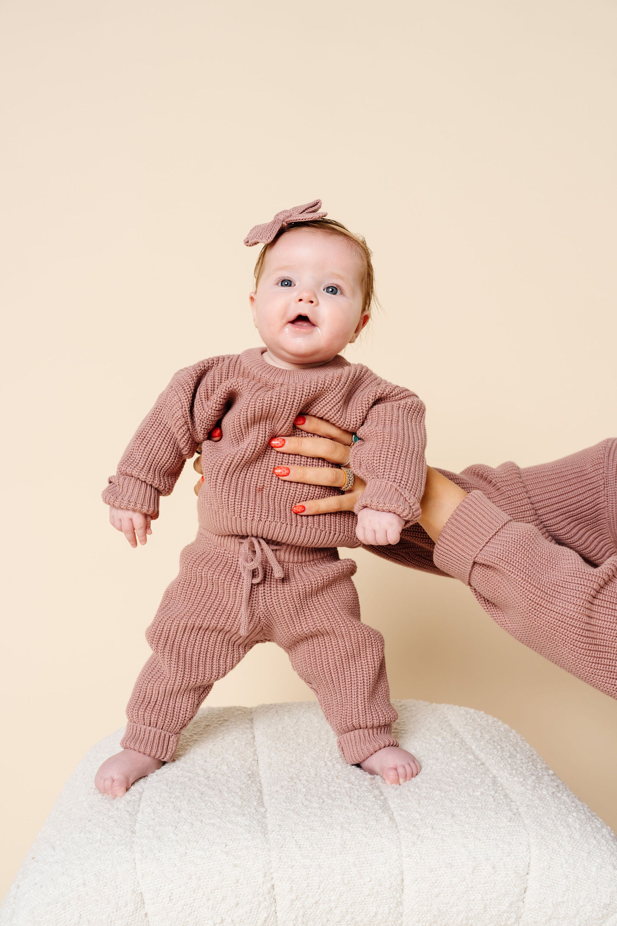 Knit Jogger Pants - Mauve