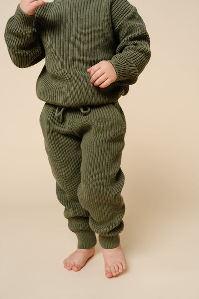 Knit Jogger Pants - Olive