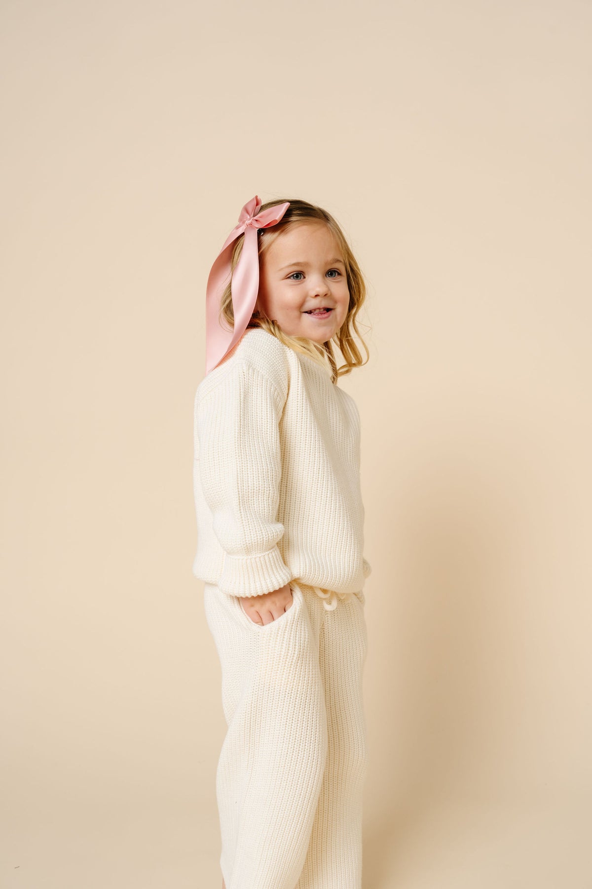 Satin Bow 3 Pack: Blush Sash Clips