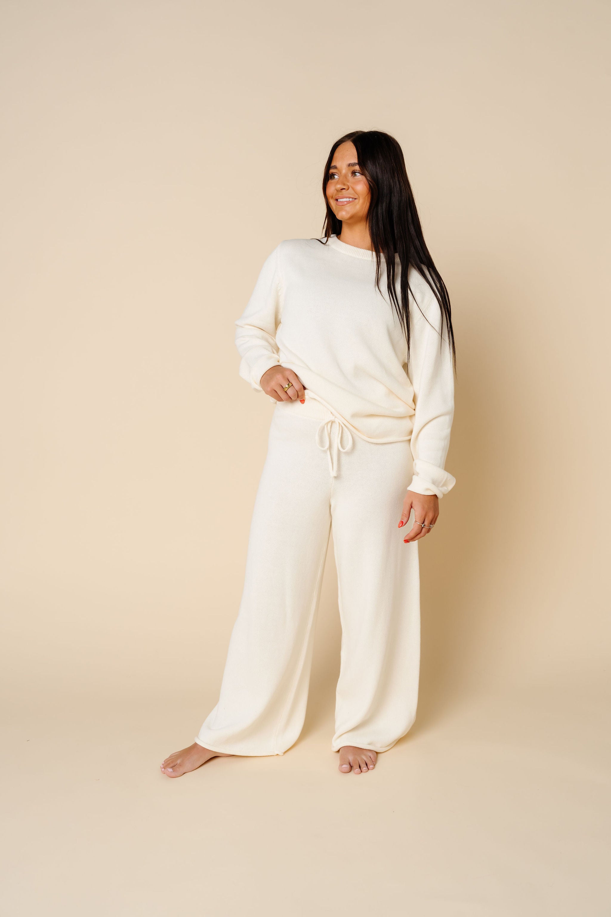 Knit Women's Sweater - Ivory