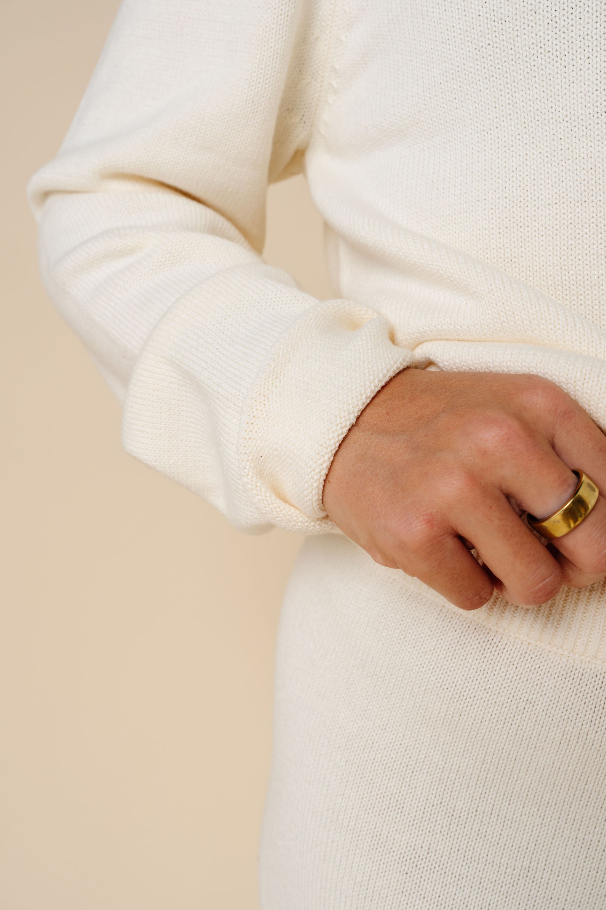 Knit Women's Sweater - Ivory