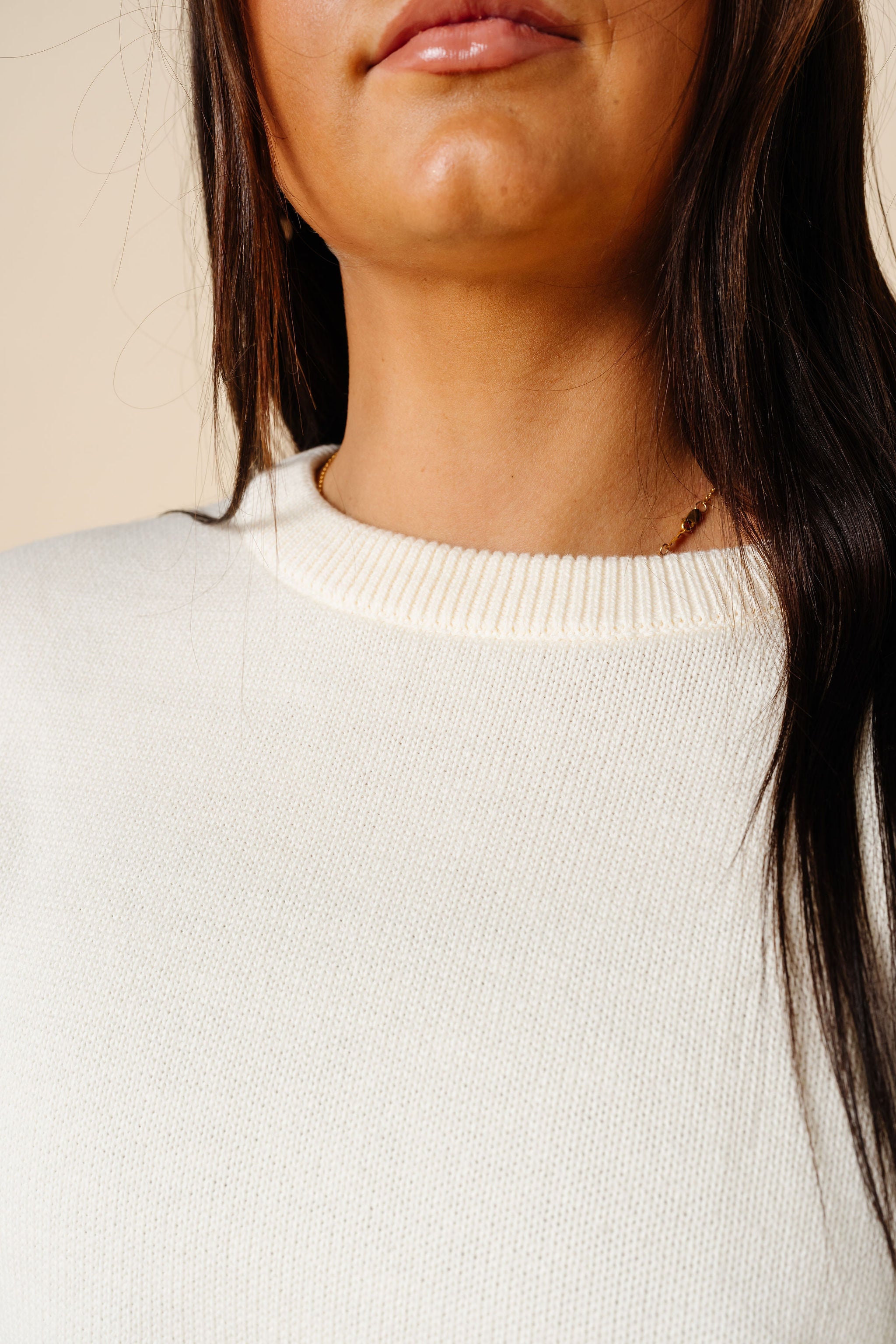 Knit Women's Sweater - Ivory