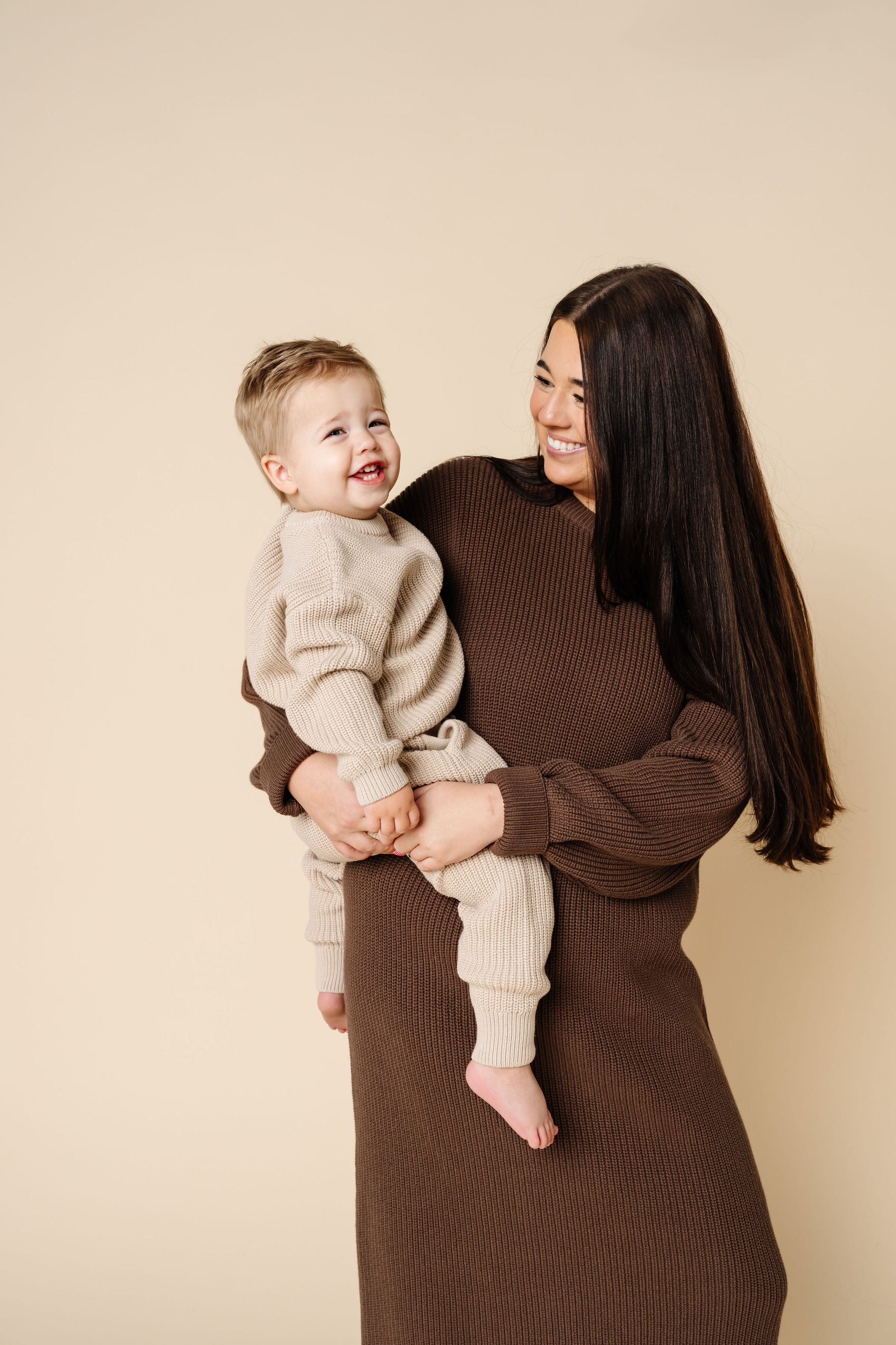 Knit Chunky Sweater - Tan