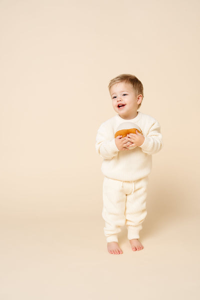 Knit Jogger Pants - Ivory