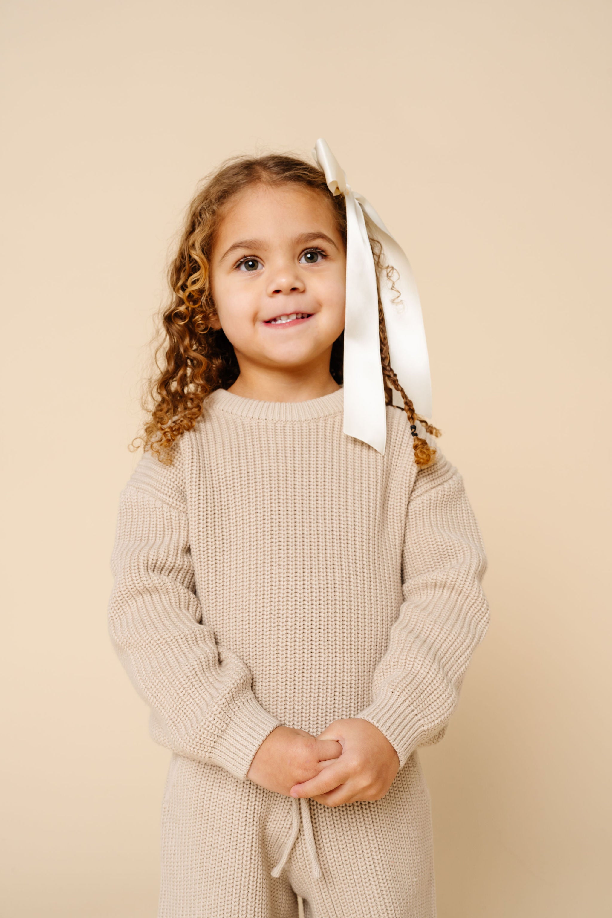 Knit Chunky Sweater - Tan