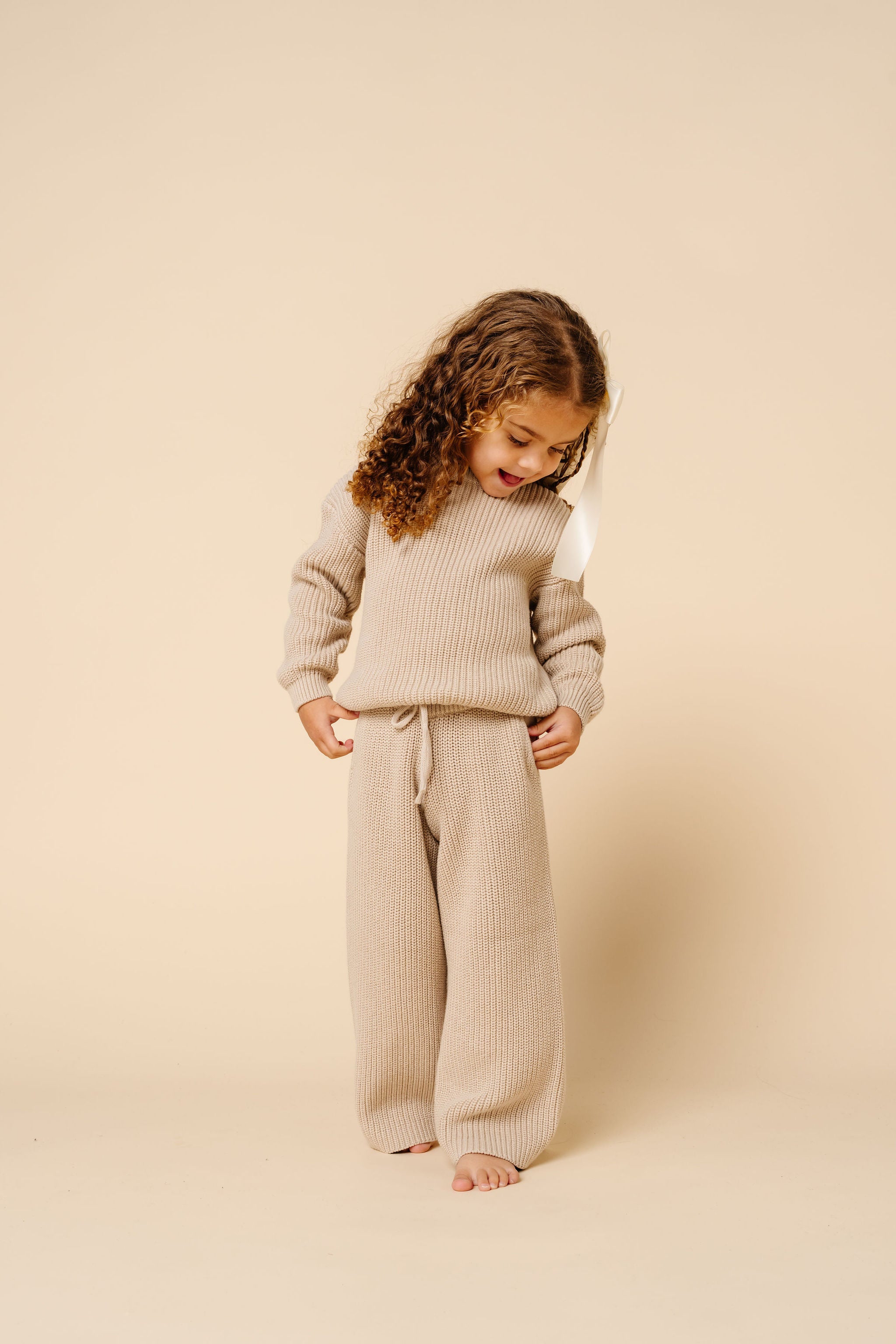 Knit Chunky Sweater - Tan