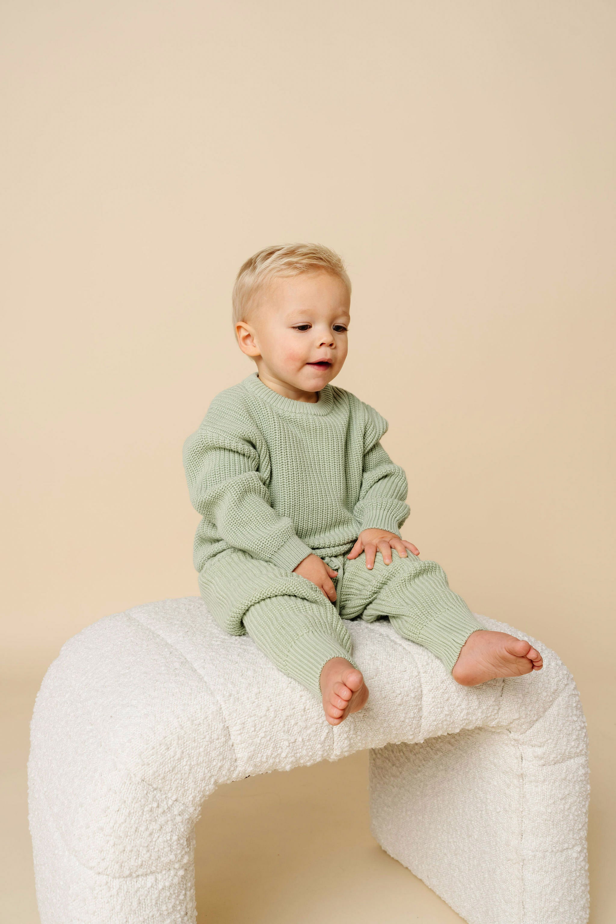 Knit Chunky Sweater - Sage