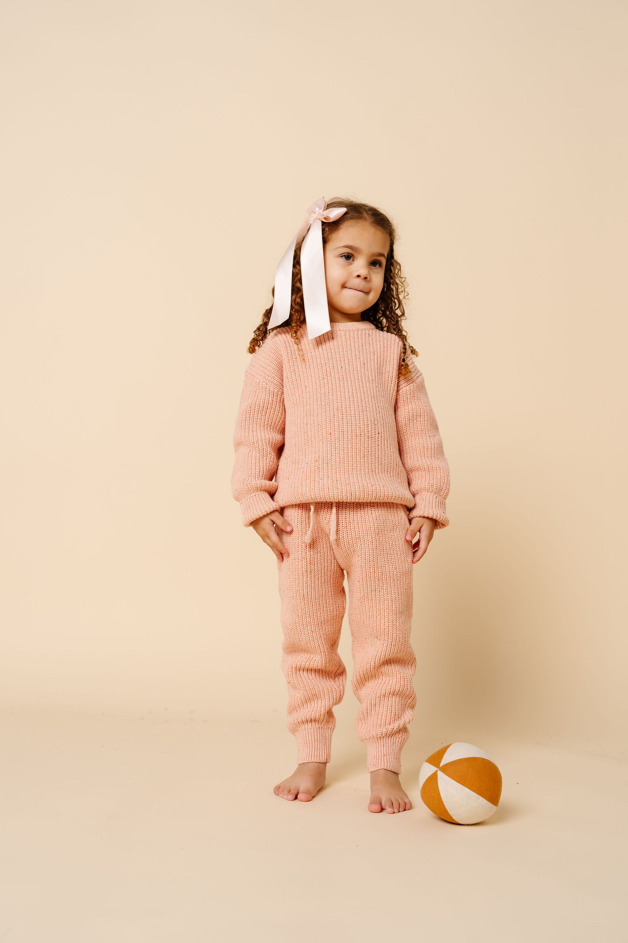 Knit Chunky Sweater - Petal Speckle