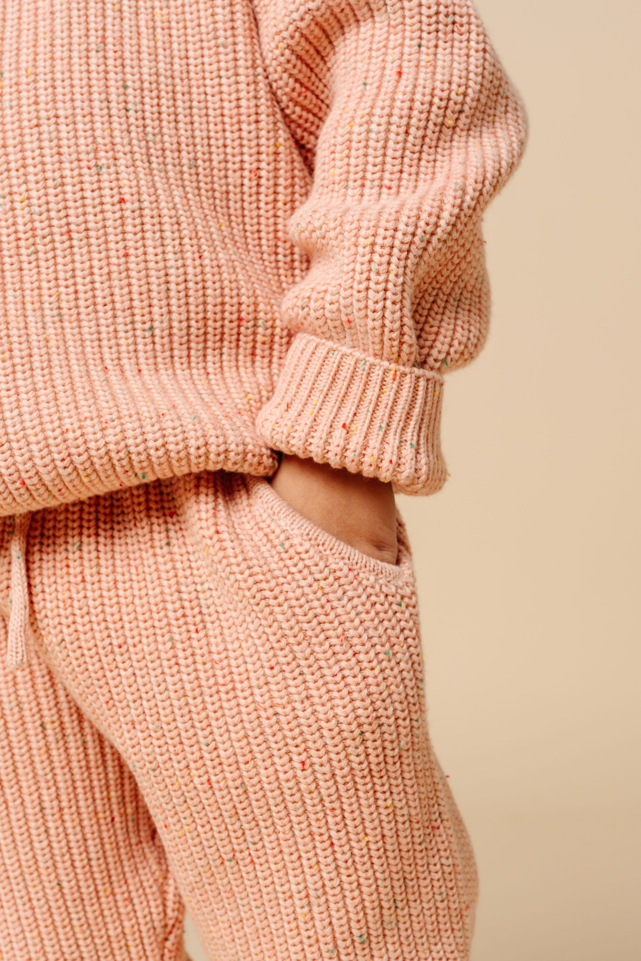 Knit Jogger Pants - Petal Speckle