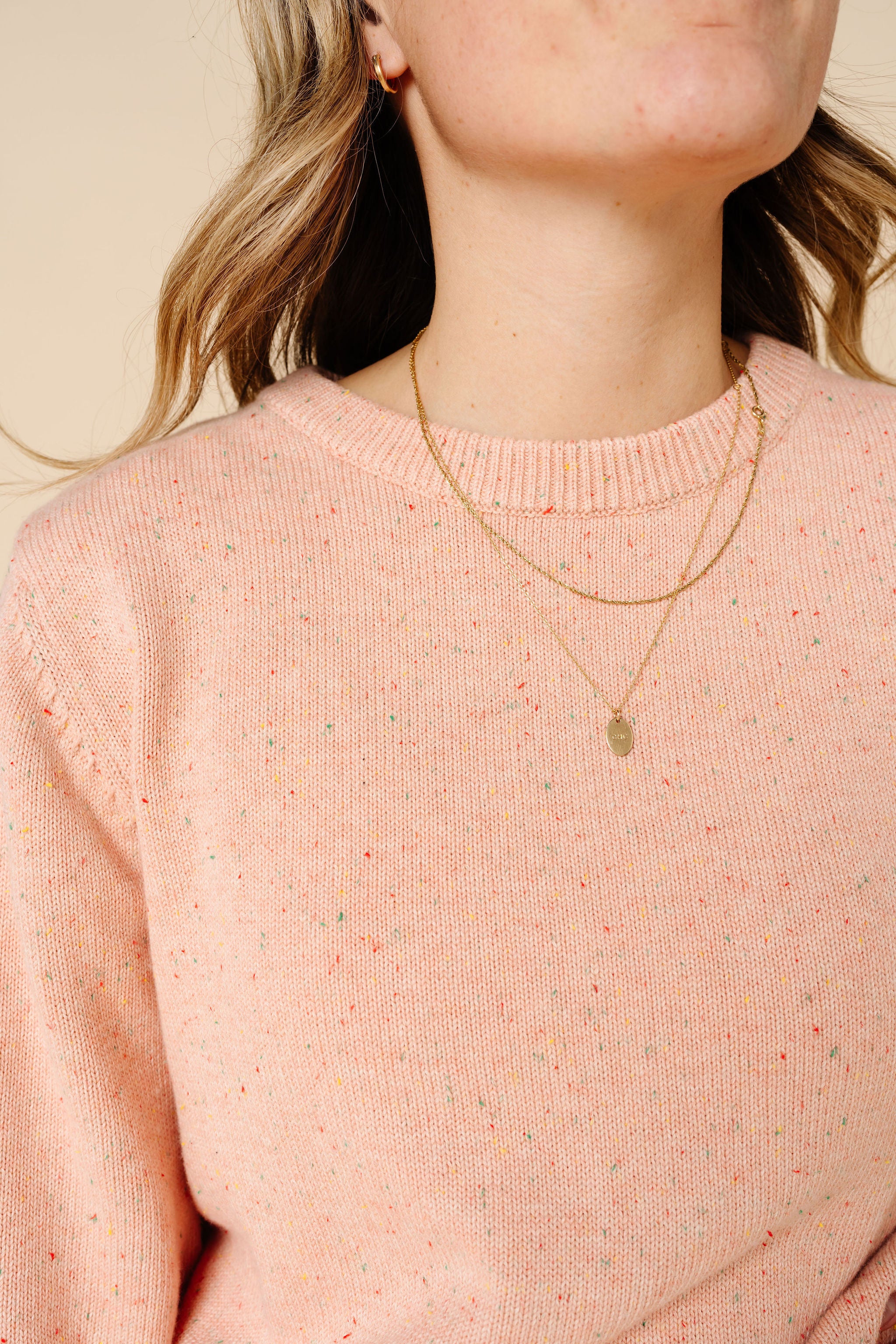 Knit Women's Sweater - Petal Speckle