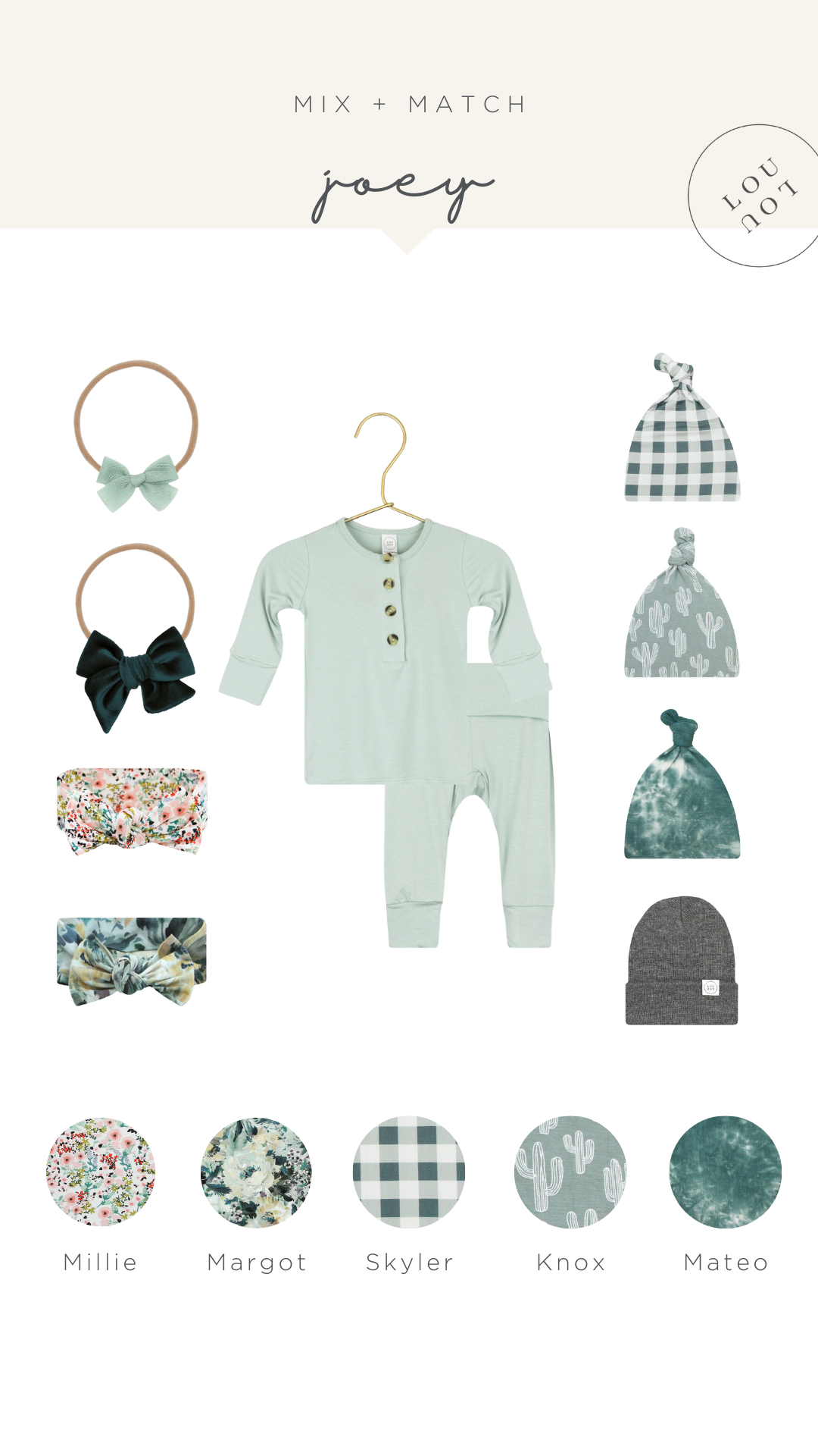 Joey Newborn Hat Bundle (Top + Bottom)