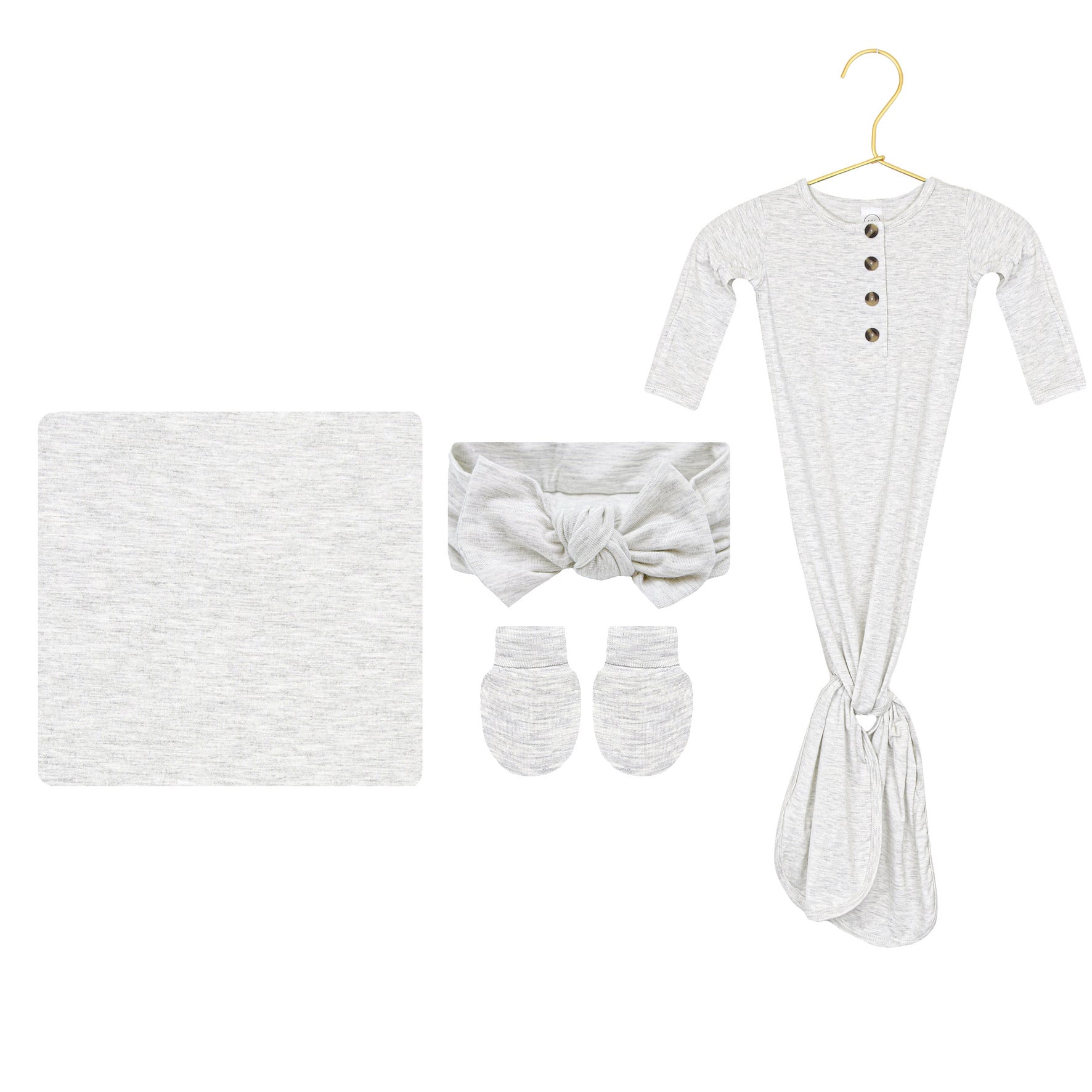 Asher Newborn Headband Bundle (Gown)