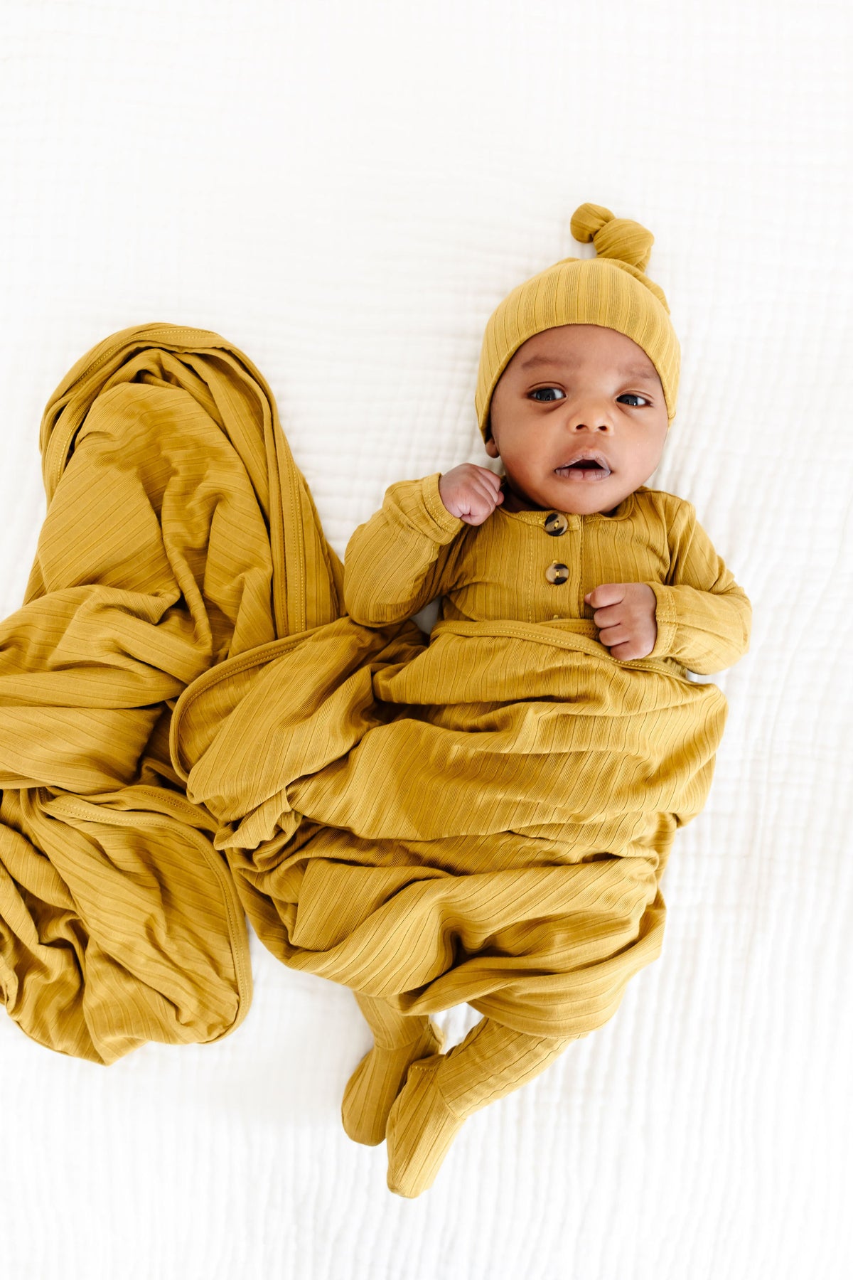 Merrick Ribbed Swaddle Blanket
