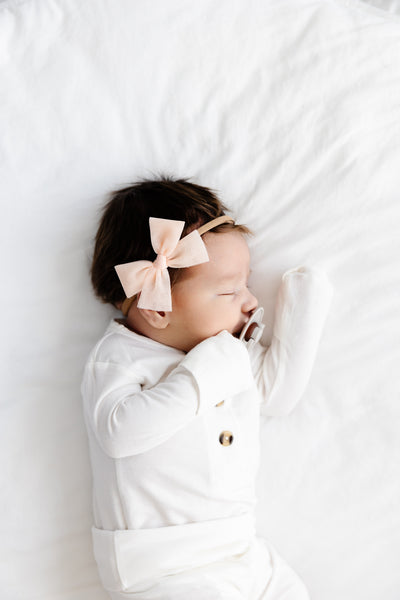 Tulle Bow - Peach