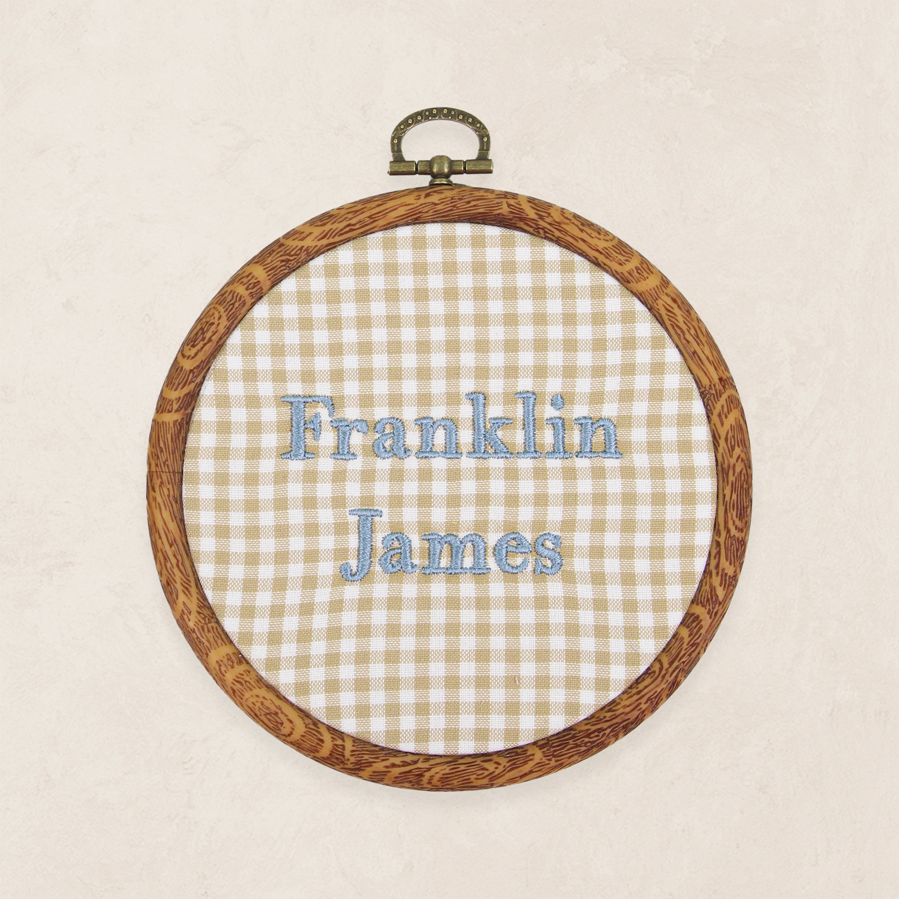 Embroidered Baby Name Announcement Hoop