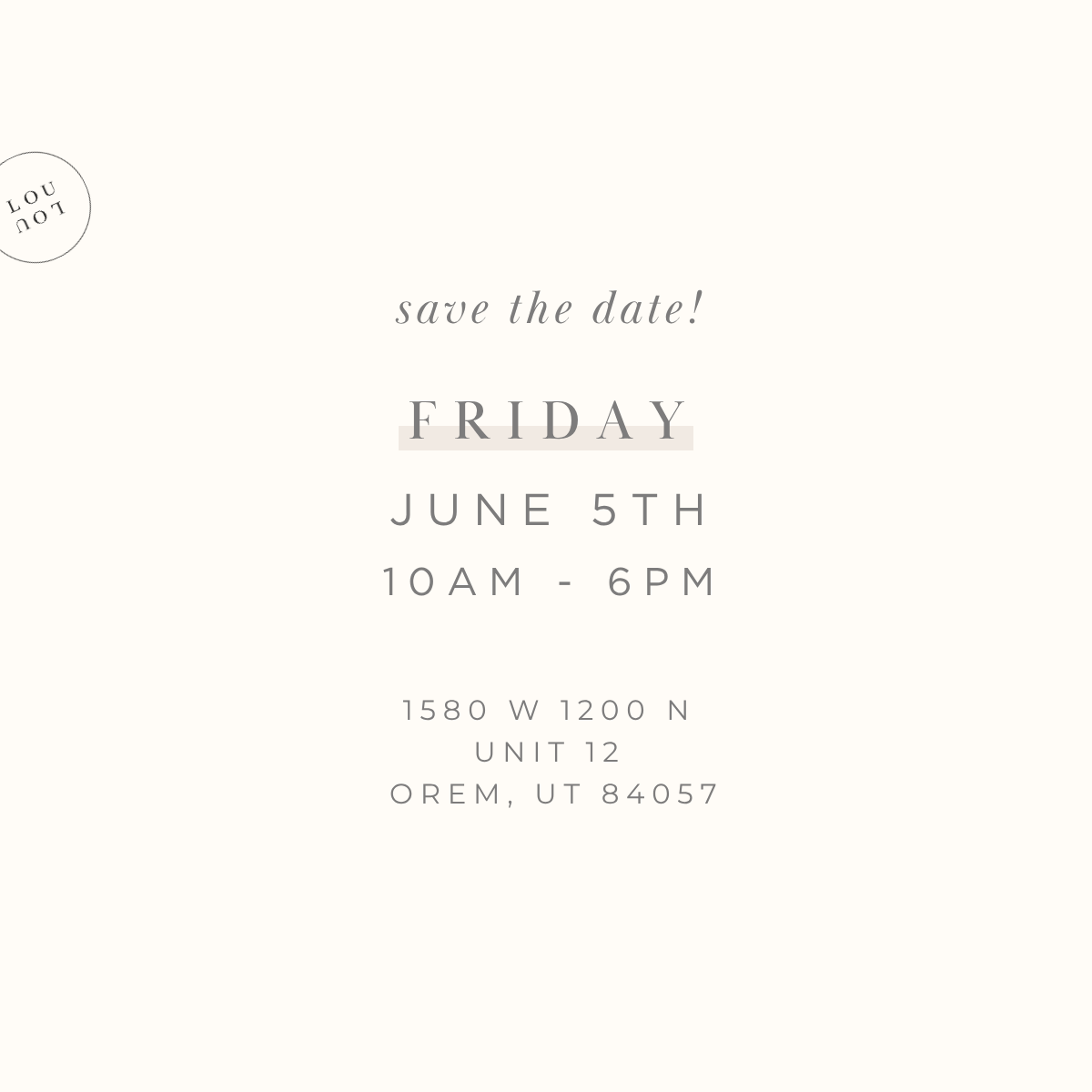 Utah Warehouse Sale Tickets
