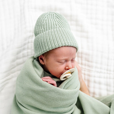 Knit Beanie - Sage