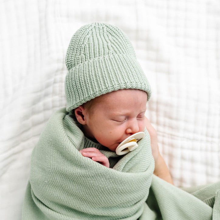 Knit Beanie - Sage
