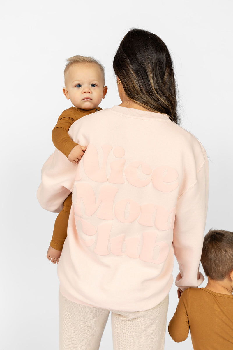 Nice Mom Crew | Pale Pink