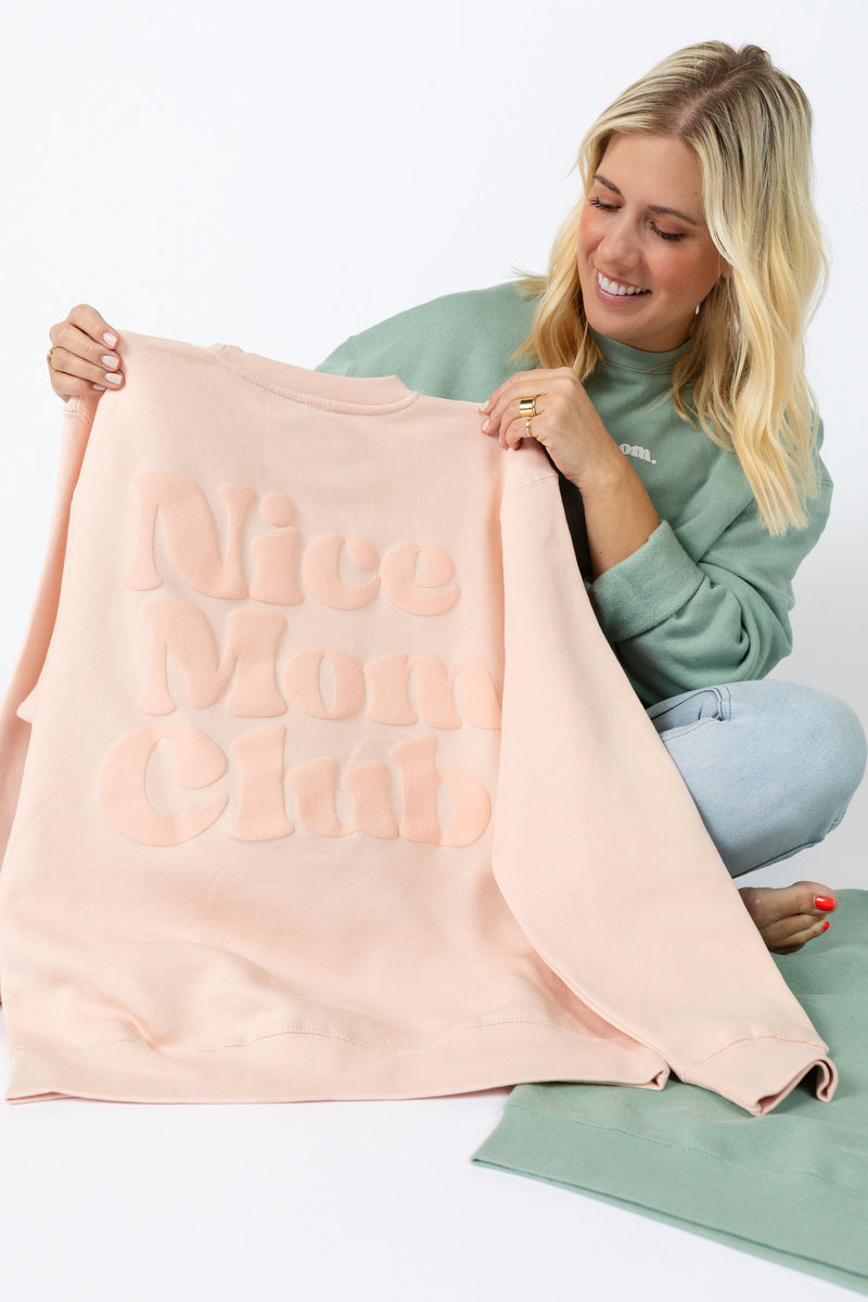 Nice Mom Crew | Pale Pink