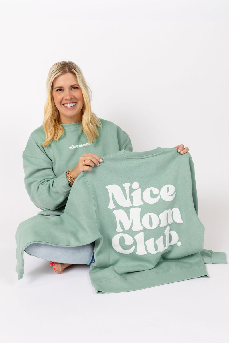 Nice Mom Crew | Seafoam